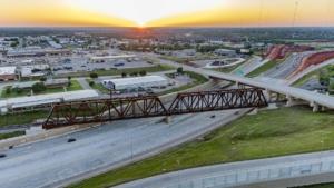 Looking Northeast at BNSF Railroad Truss and 50th Street